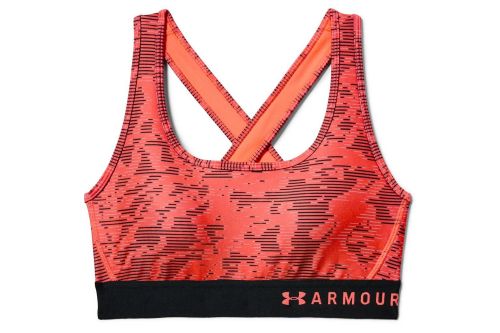 Biustonosz sportowy Under Armour ARMOUR MID CROSSBACK Printed Orange